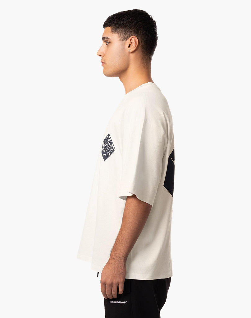 SMUDGE TEE CREAM WHITE