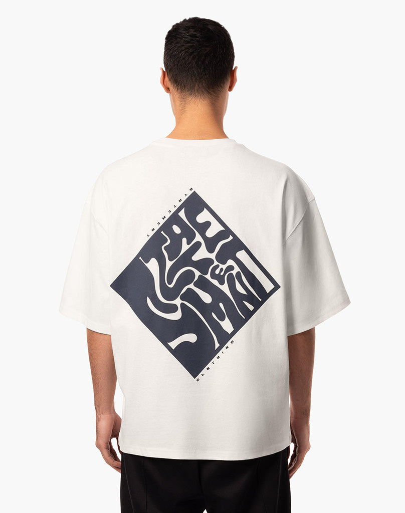 SMUDGE TEE CREAM WHITE