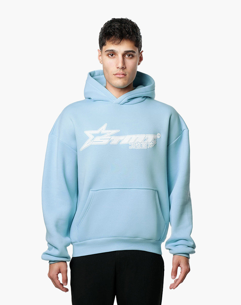 STAR HOODIE ICE BLUE