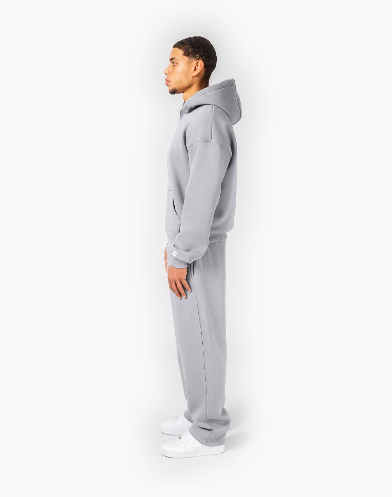 TRACKSUIT SET ZIP-HOODIE (GREY) Tracksuits Statement Clo