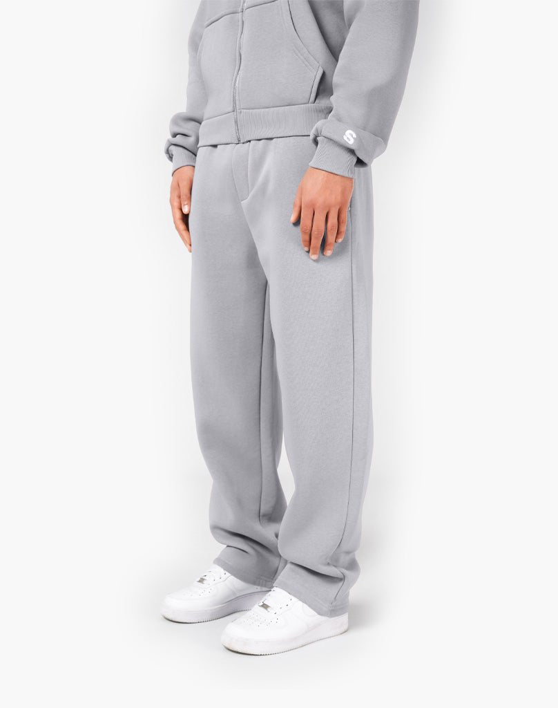 TRACKSUIT SET ZIP-HOODIE (GREY) Tracksuits Statement Clo