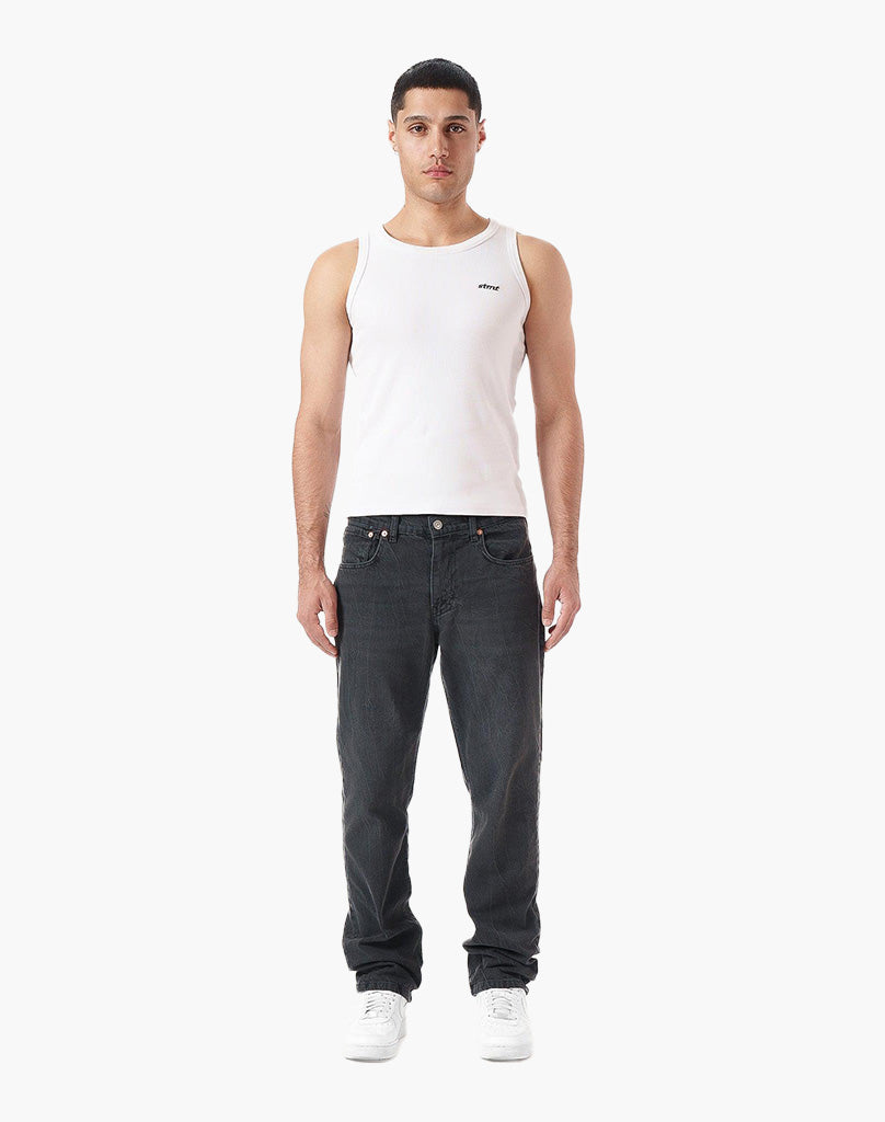 STRAIGHT FIT DENIM (BLACK) STATEMENT