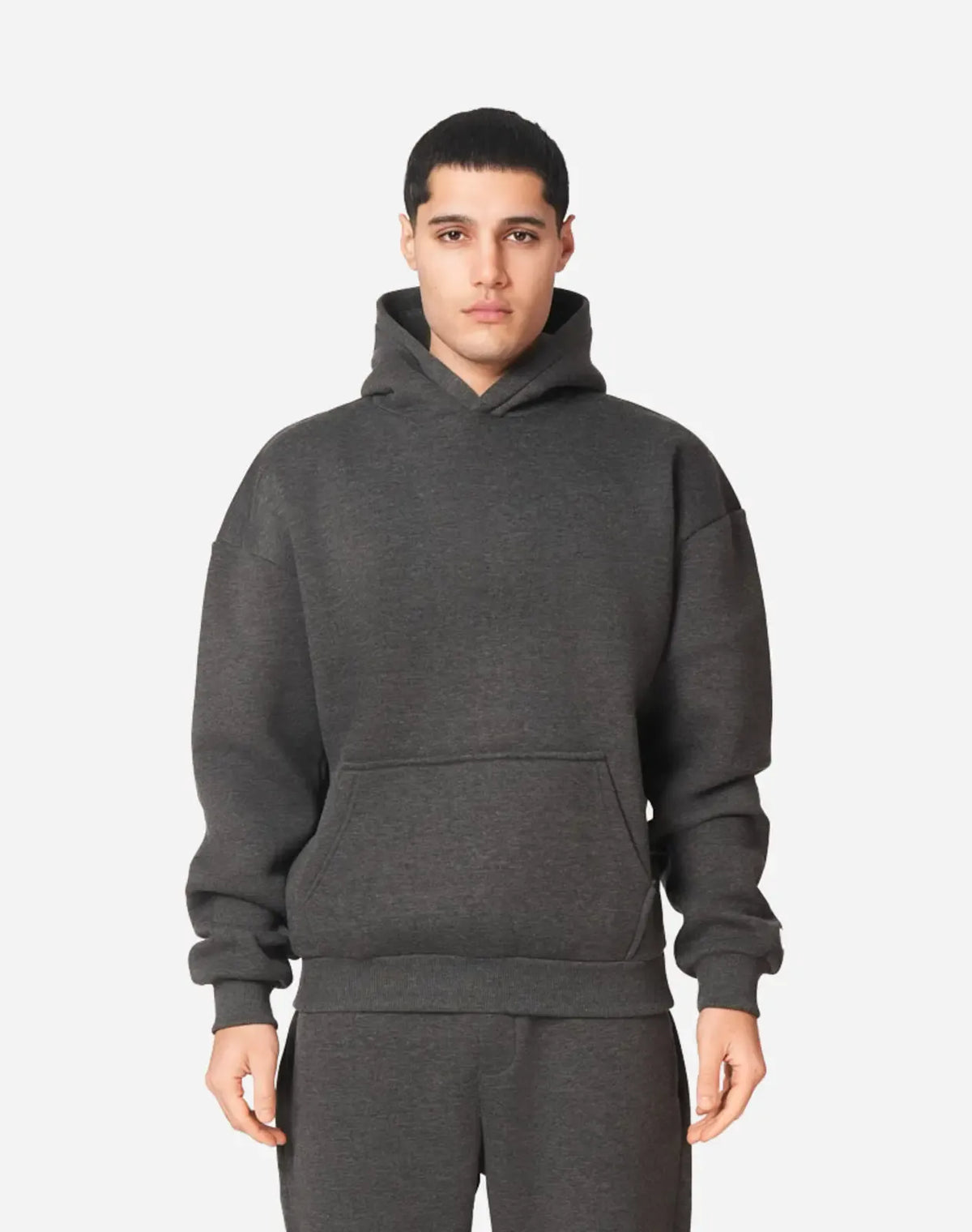 BASIC HOODIE (DARK GRAY MELANGE)