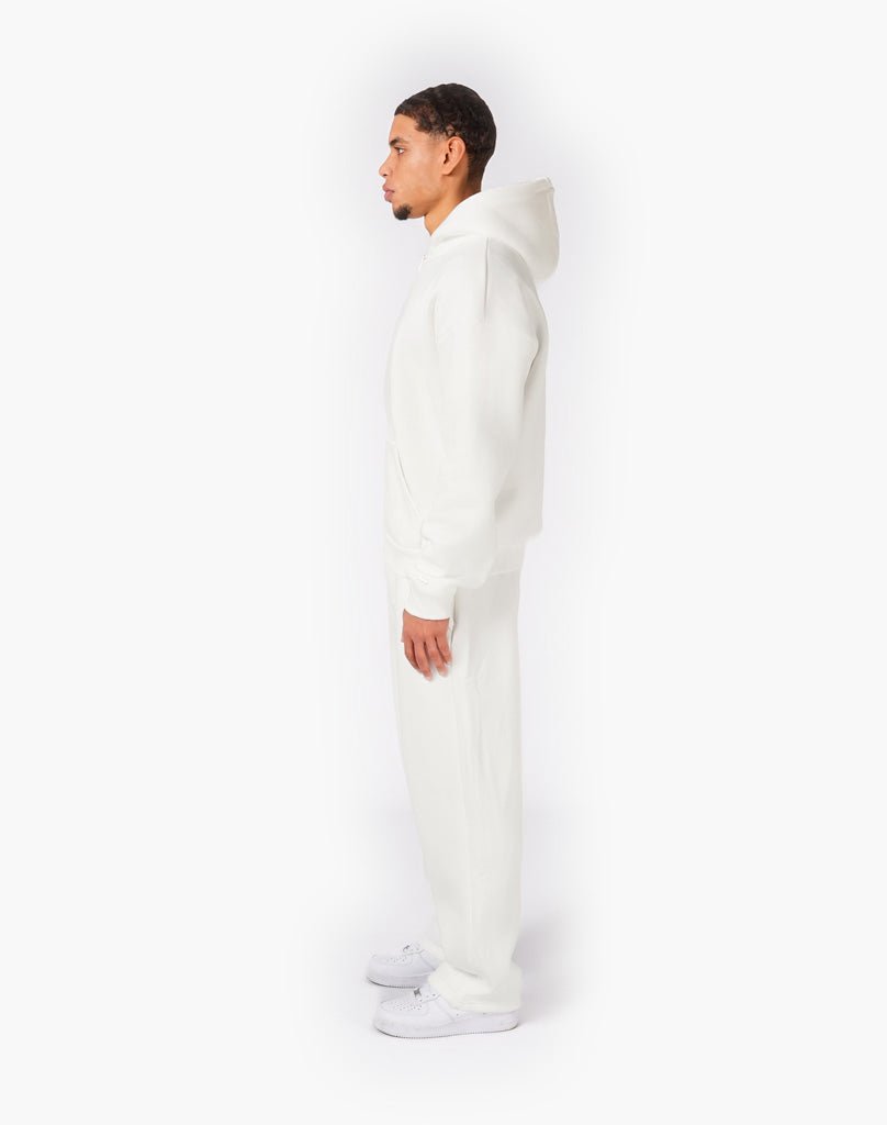 TRACKSUIT SET ZIP-HOODIE (CREAM WHITE) Tracksuits Statement Clo