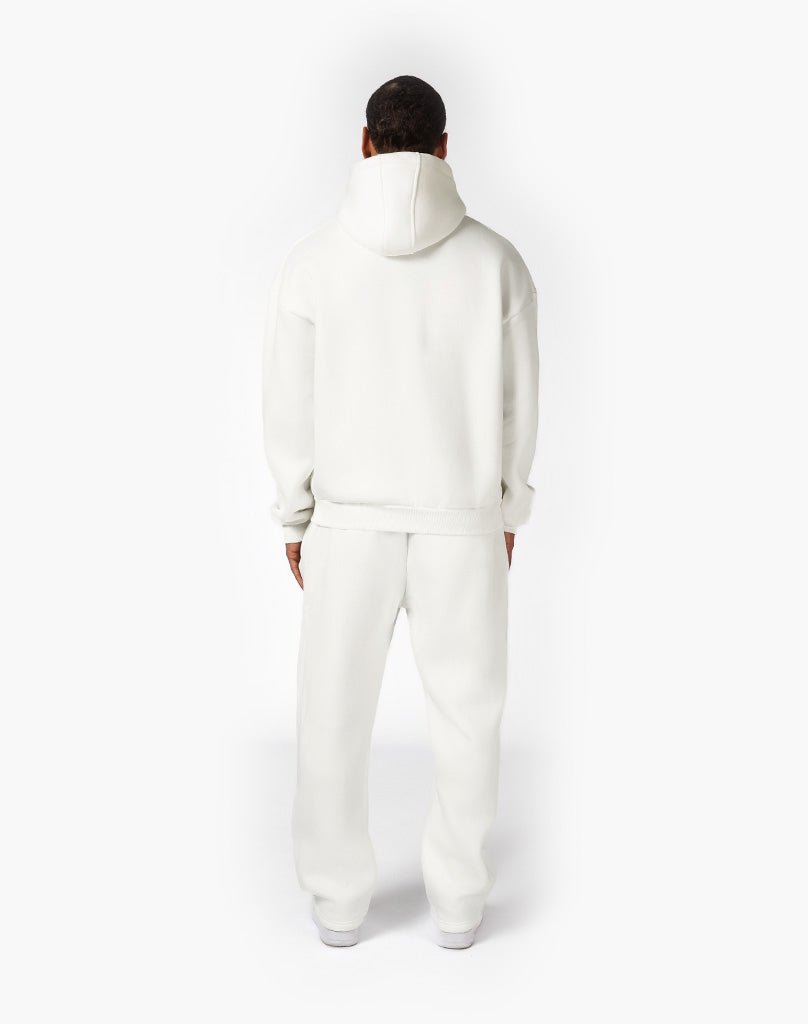 TRACKSUIT SET ZIP-HOODIE (CREAM WHITE) Tracksuits Statement Clo