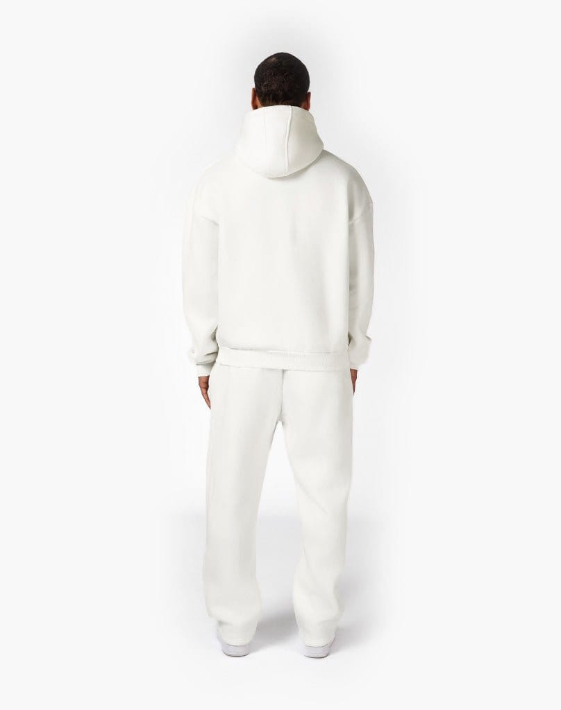 TRACKSUIT SET ZIP-HOODIE (CREAM WHITE) Tracksuits Statement Clo