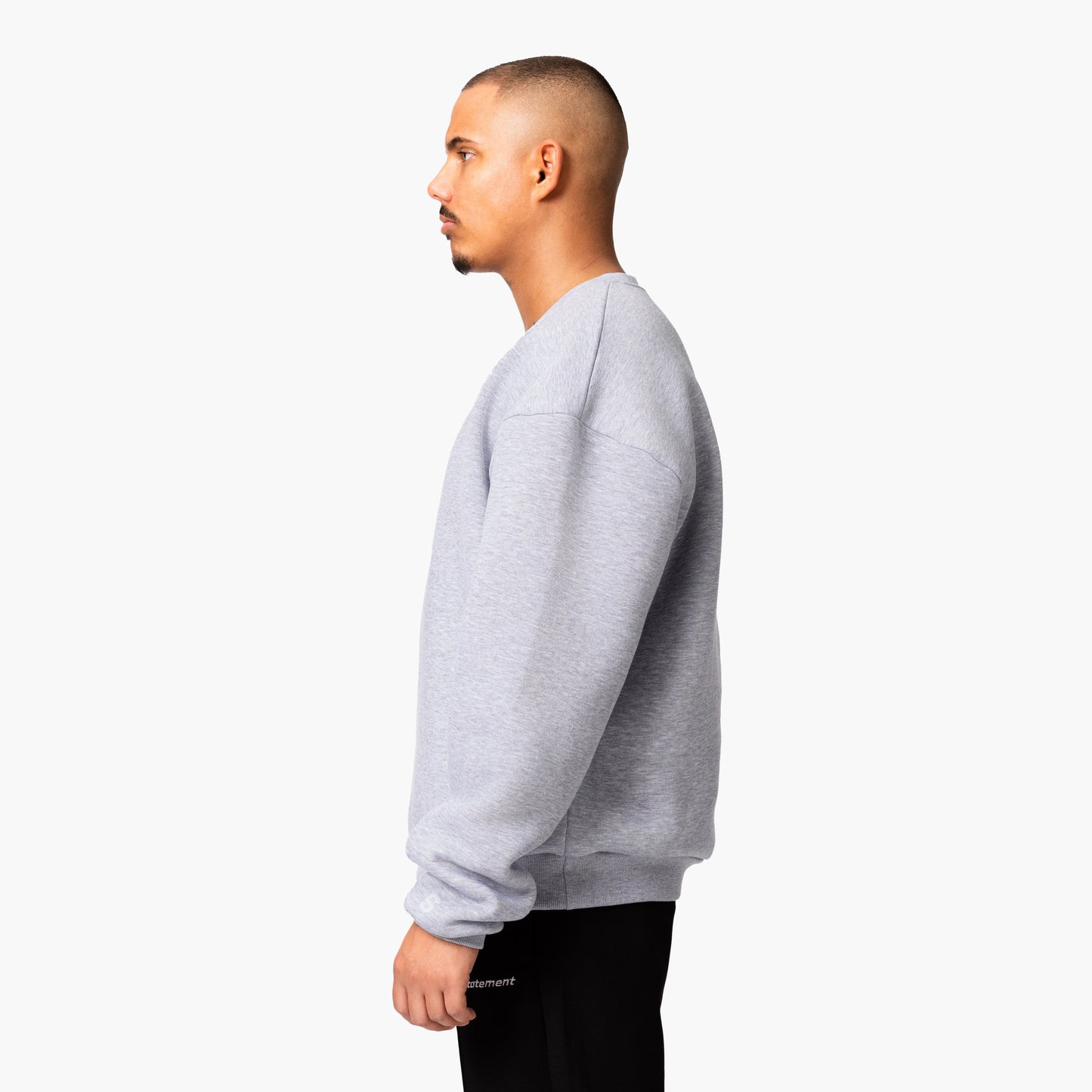 BASIC SWEATER GREY MELANGE
