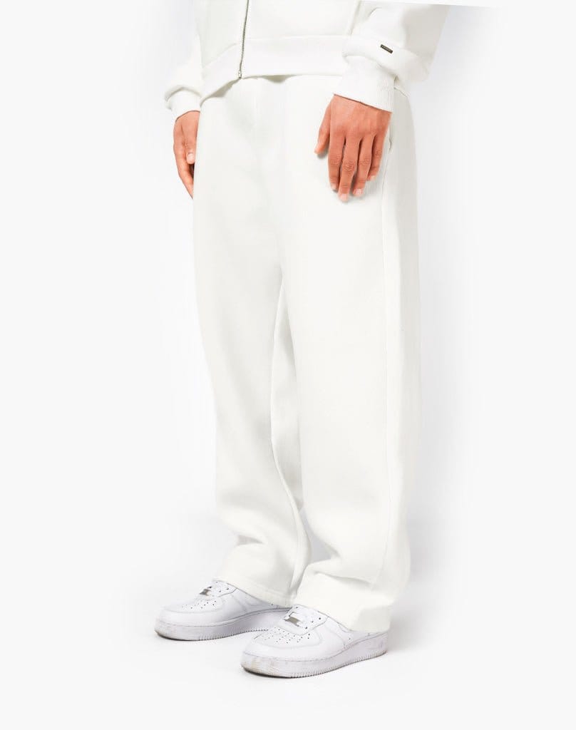 TRACKSUIT SET ZIP-HOODIE (CREAM WHITE) Tracksuits Statement Clo