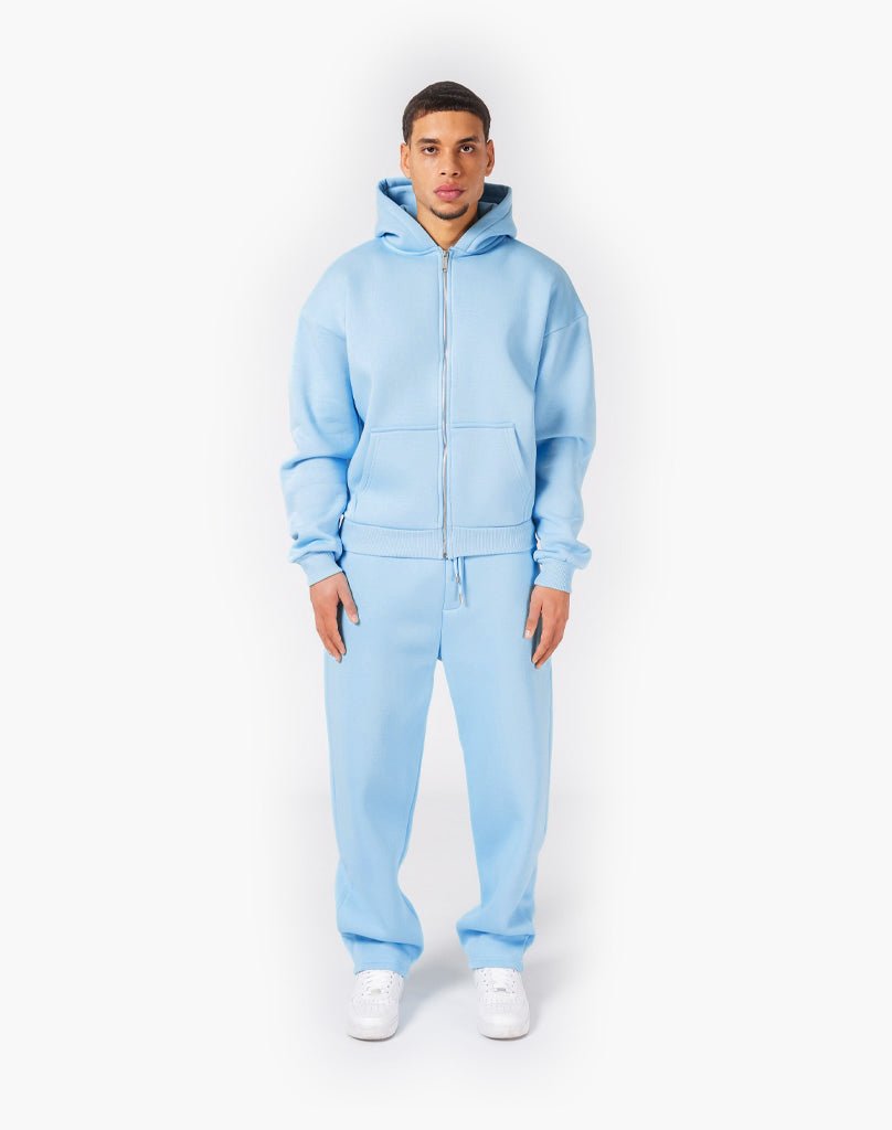 TRACKSUIT SET ZIP-HOODIE (ICE BLUE) Tracksuits Statement Clo