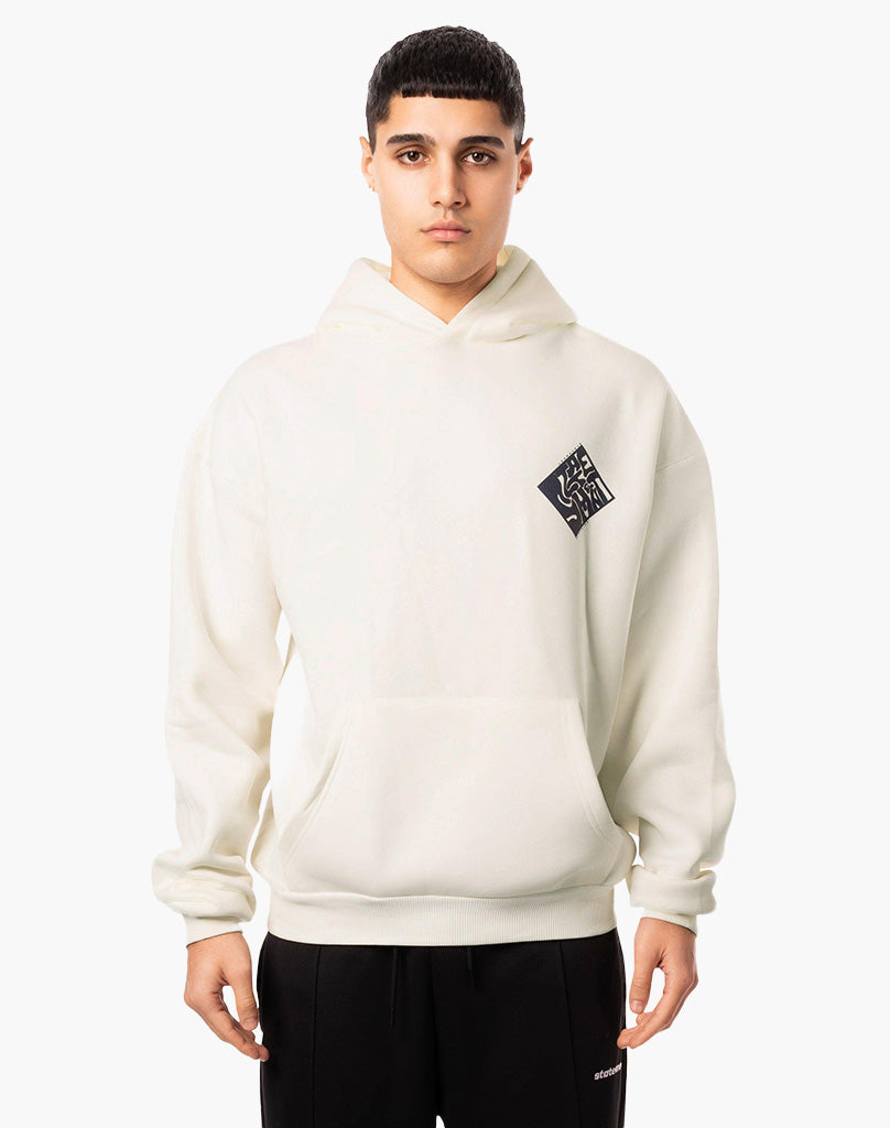 SMUDGE HOODIE CREAM WHITE