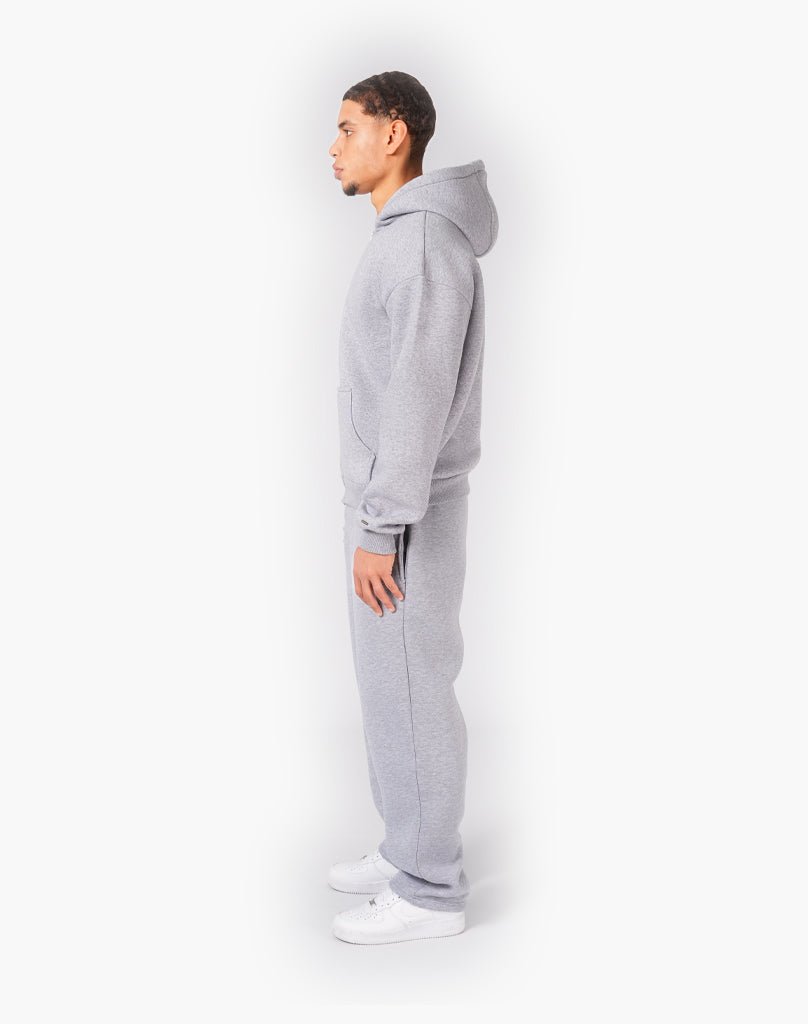 TRACKSUIT SET ZIP-HOODIE (GREY MELANGE) Tracksuits Statement Clo