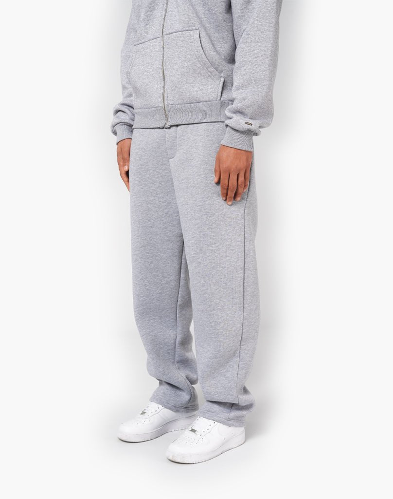TRACKSUIT SET ZIP-HOODIE (GREY MELANGE) Tracksuits Statement Clo