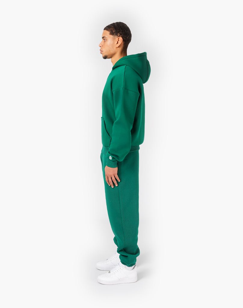 BASIC ZIPPER + BASIC JOGGER (WOOD GREEN) Tracksuits Statement Clo