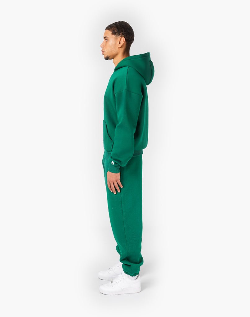 BASIC ZIPPER + BASIC JOGGER (WOOD GREEN) Tracksuits Statement Clo