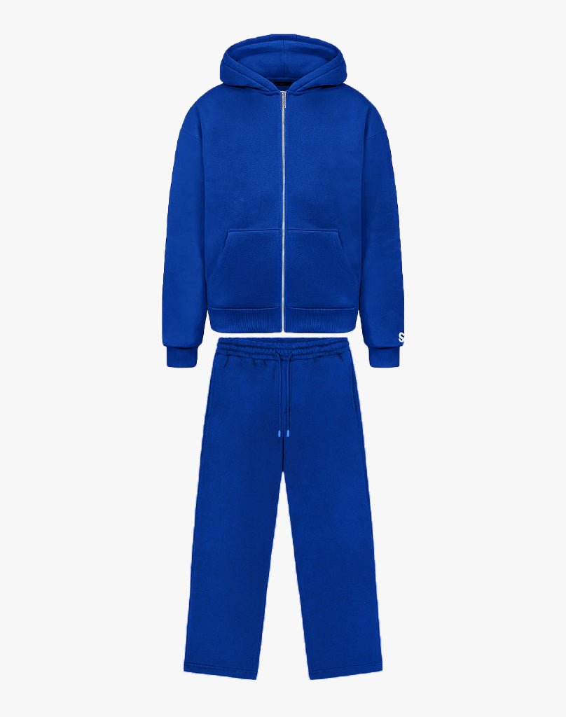 TRACKSUIT SET ZIP-HOODIE (ROYAL BLUE) Tracksuits Statement Clo