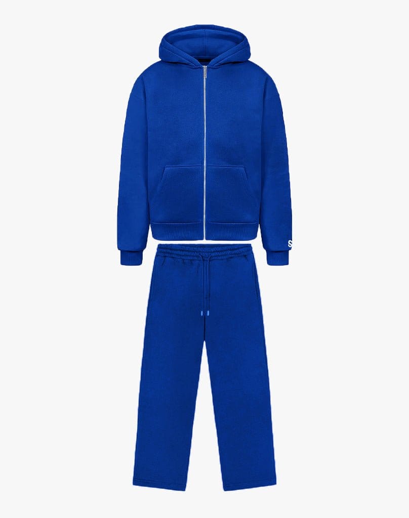 TRACKSUIT SET ZIP-HOODIE (ROYAL BLUE) Tracksuits Statement Clo