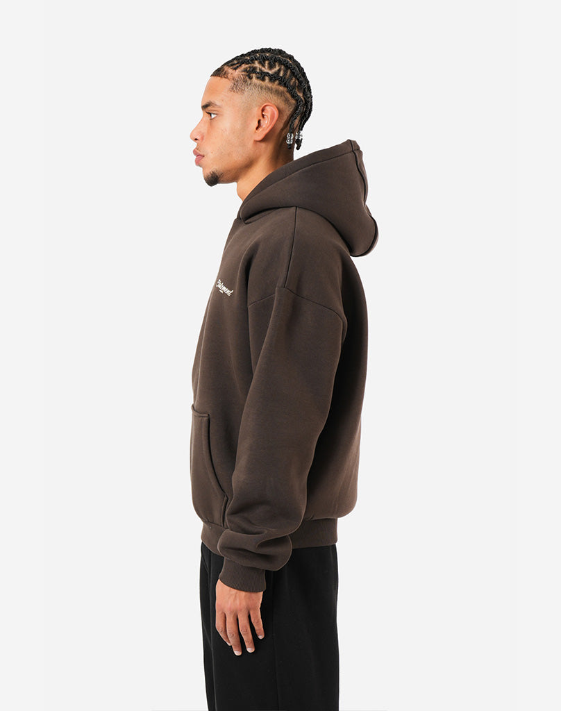 BOXING CLUB HOODIE (BROWN) STATEMENT