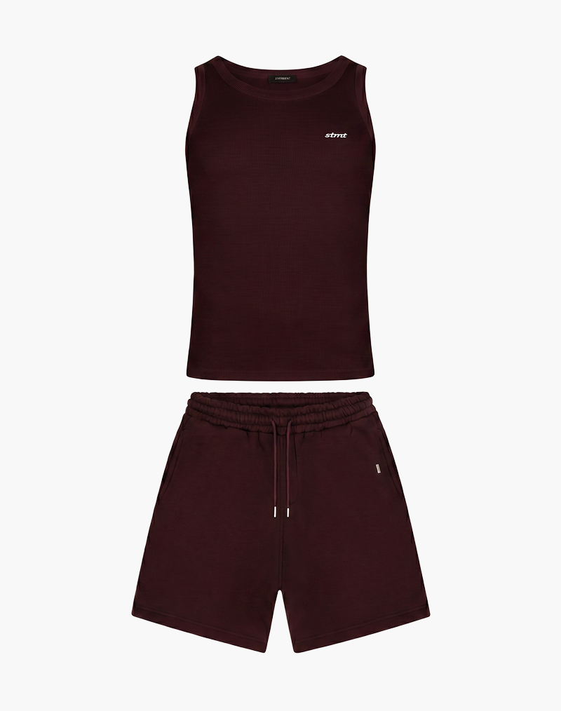 SOMMER SET BLACK CHERRY Tanktop + Short Statement Clo