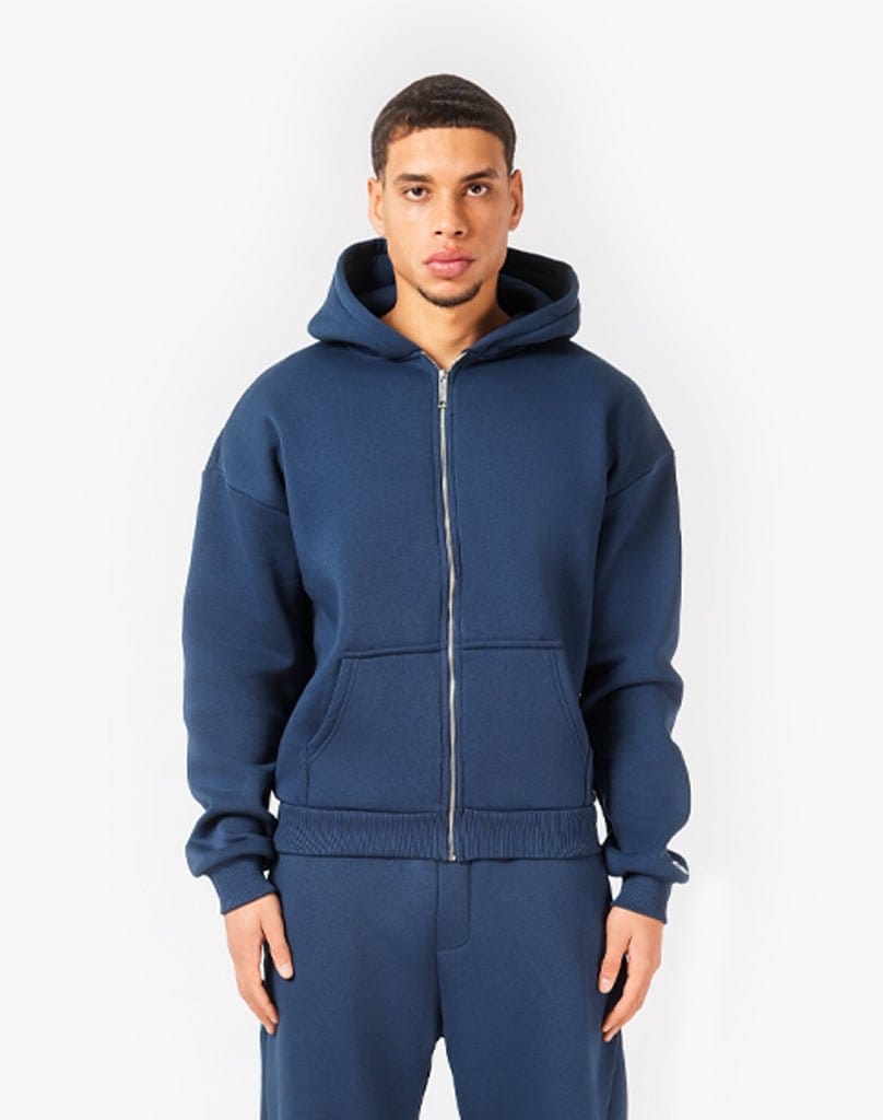 BASIC ZIP-HOODIE (DARK BLUE) Zip-Hoodie STATEMENT