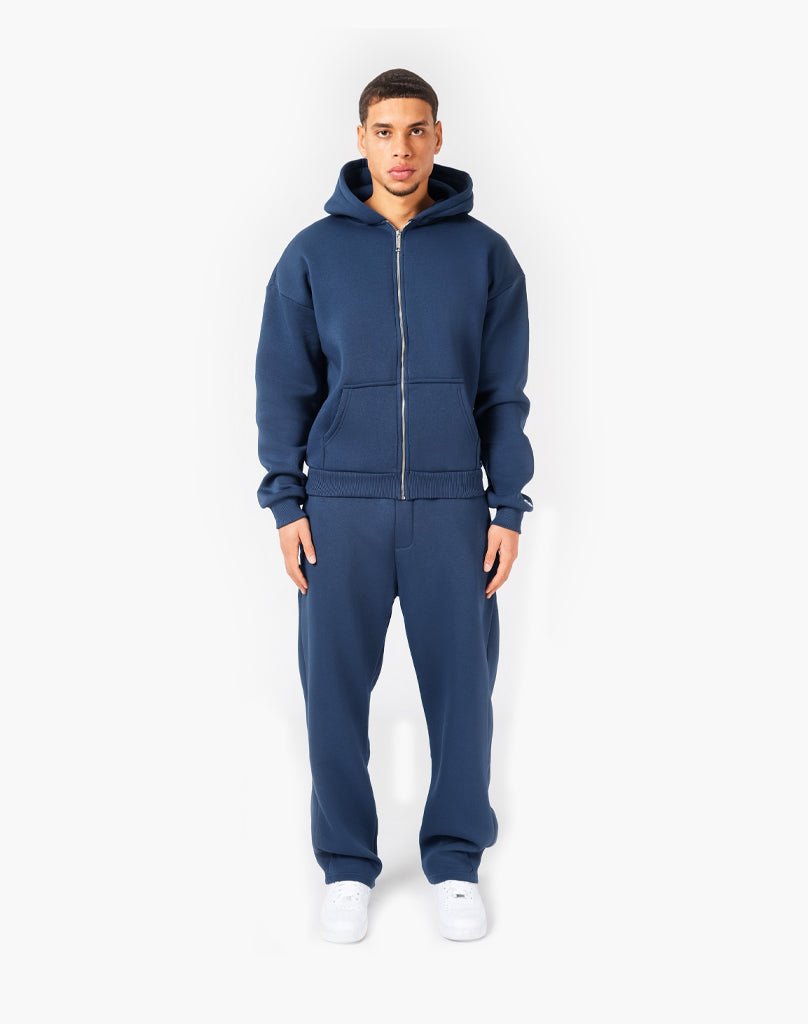 TRACKSUIT SET ZIP-HOODIE (DARK BLUE) Tracksuits Statement Clo