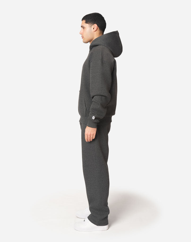 BASIC OPEN LEG JOGGER (DARK GREY MELANGE)