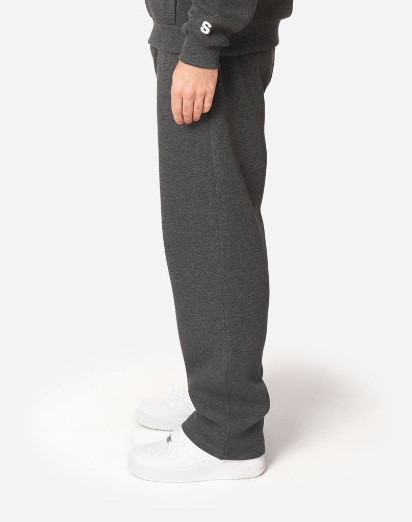 BASIC OPEN LEG JOGGER (DARK GREY MELANGE)