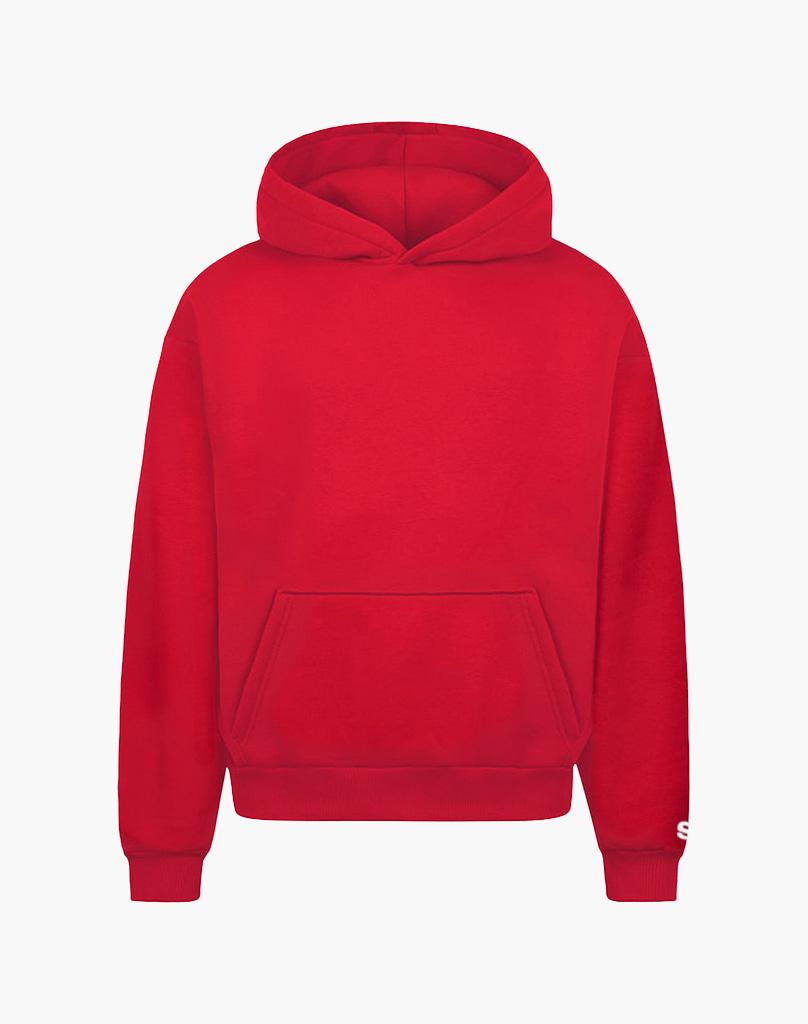 BASIC HOODIE (RED) STATEMENT