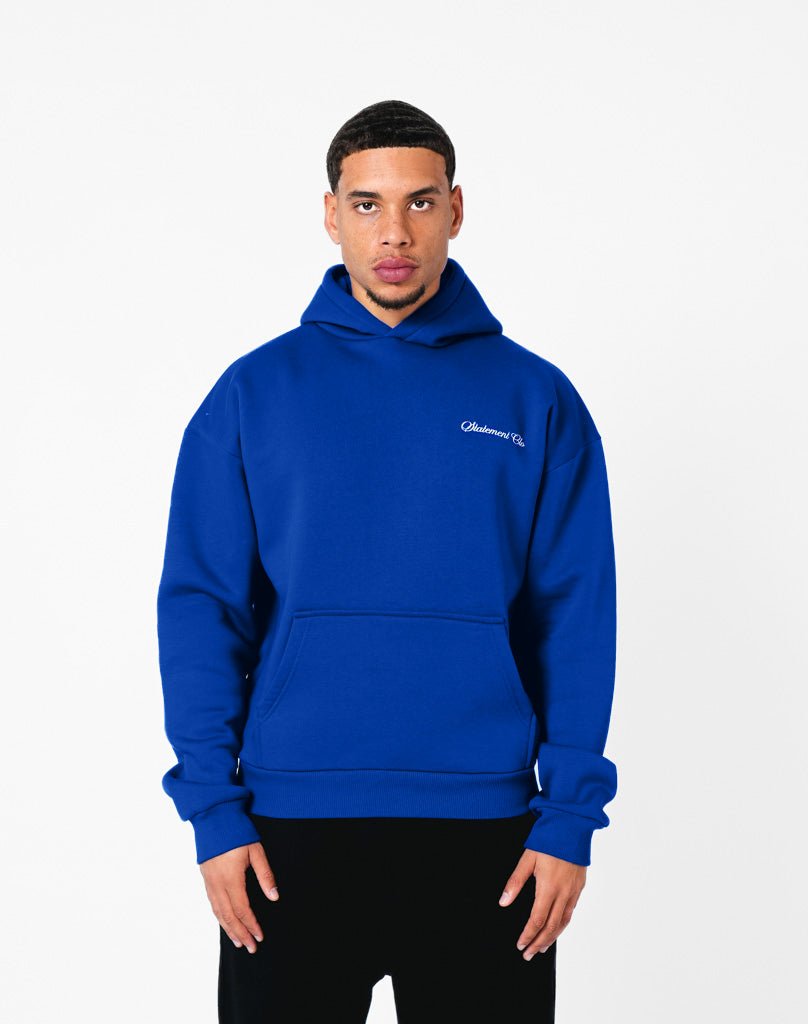 ROYAL BLUE OVER SHOULDER PRINT Hoodie STATEMENT