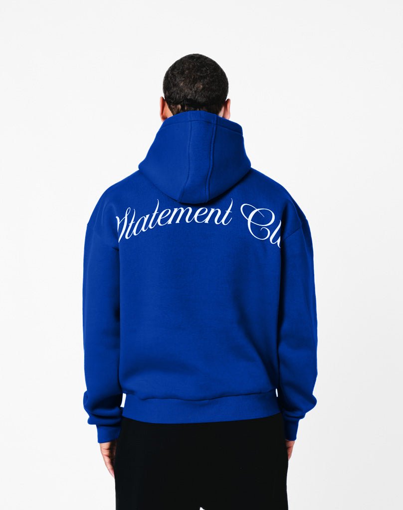 ROYAL BLUE OVER SHOULDER PRINT Hoodie STATEMENT