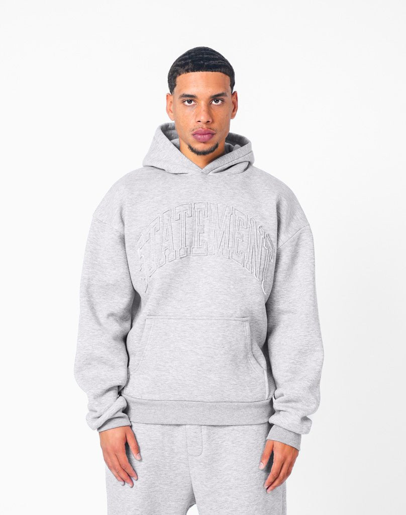 STATEMENT RIFT HOODIE (GREY MELANGE) Hoodie STATEMENT