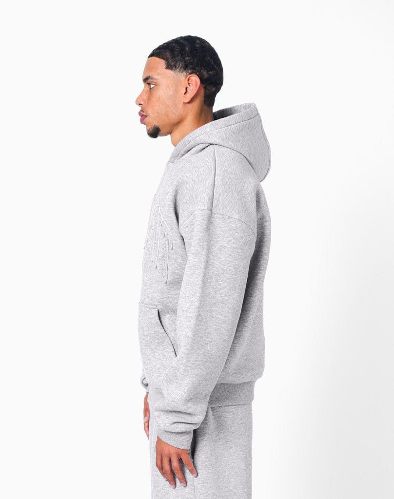 STATEMENT RIFT HOODIE (GREY MELANGE) Hoodie STATEMENT