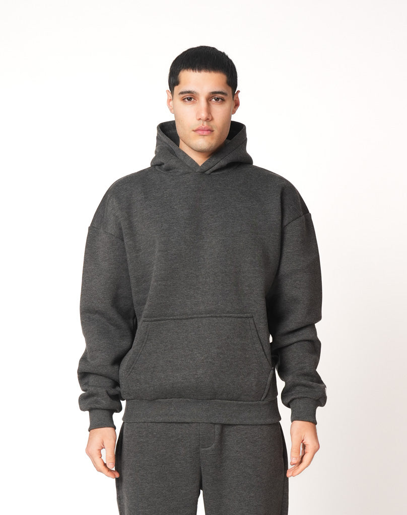 BASIC HOODIE (DARK GREY MELANGE)