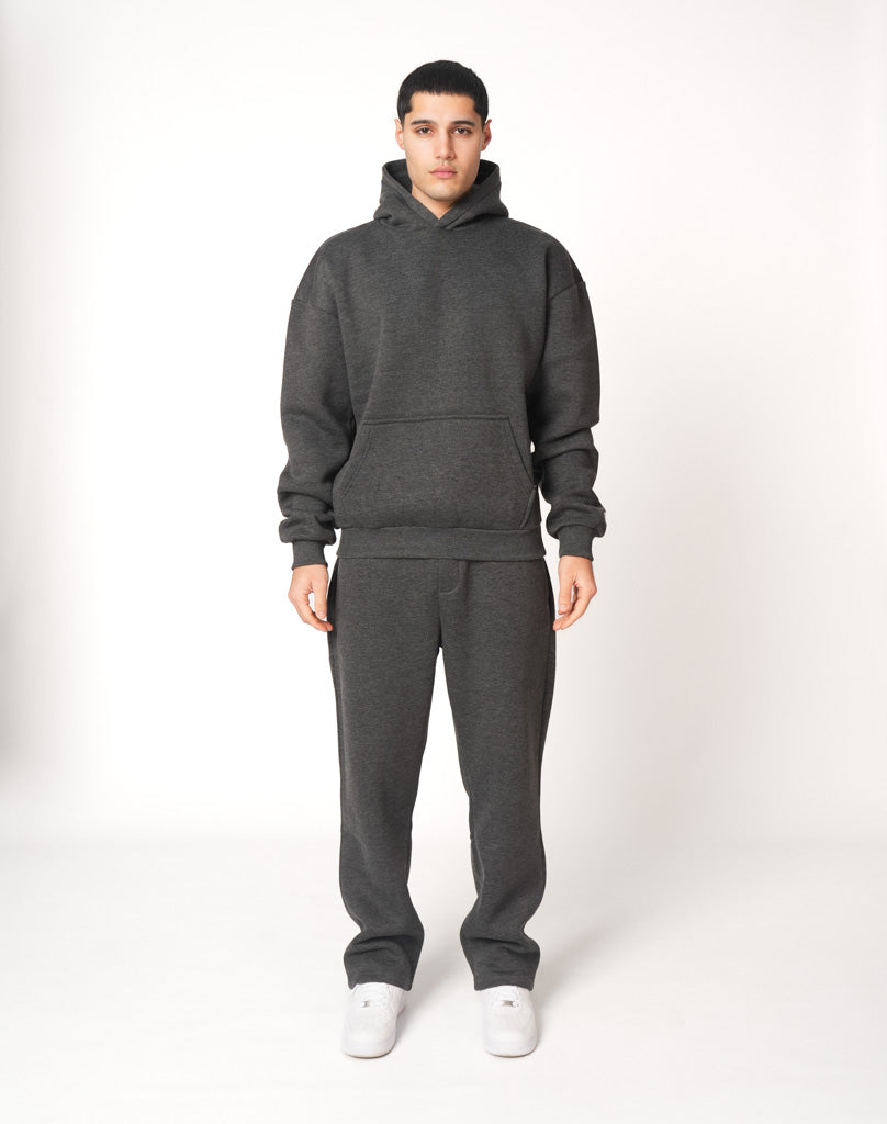 BASIC OPEN LEG JOGGER (DARK GREY MELANGE)