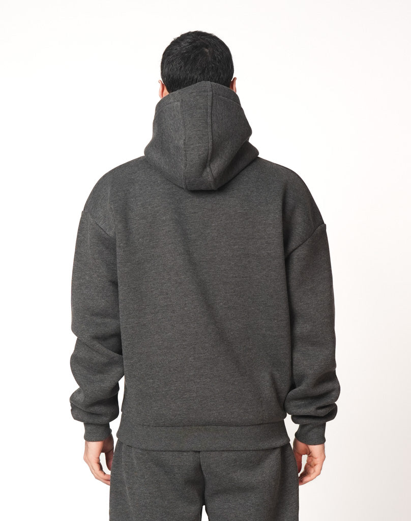 BASIC HOODIE (DARK GREY MELANGE)
