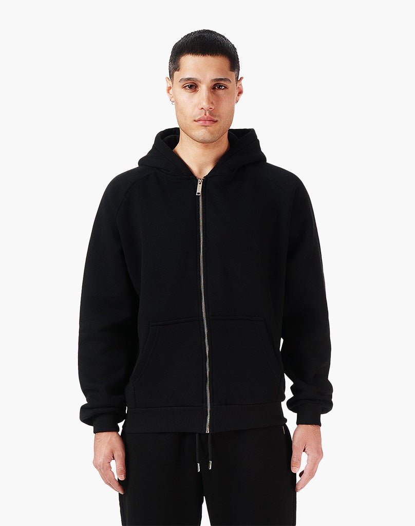 RAGLAN ZIP-HOODIE (BLACK) Zip-Hoodie STATEMENT