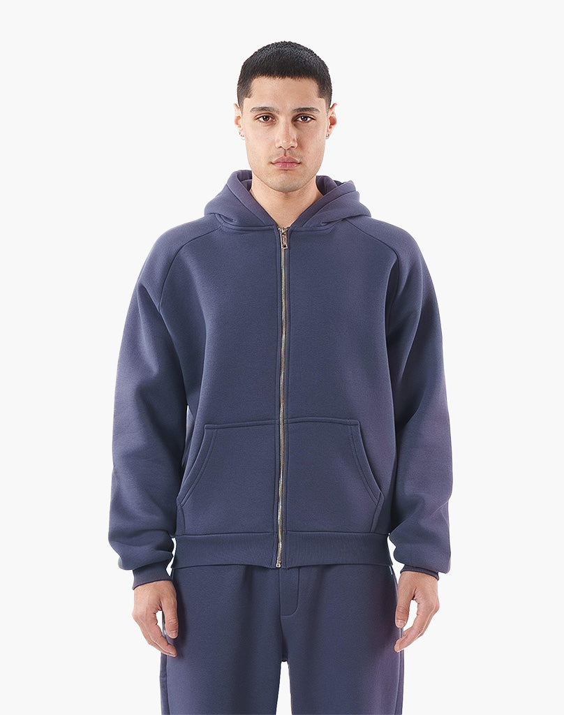 RAGLAN ZIP-HOODIE (ANTHRAZIT) STATEMENT