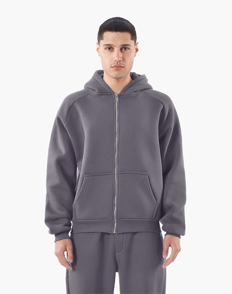 RAGLAN ZIP-HOODIE (ANTHRAZIT) Zip-Hoodie STATEMENT
