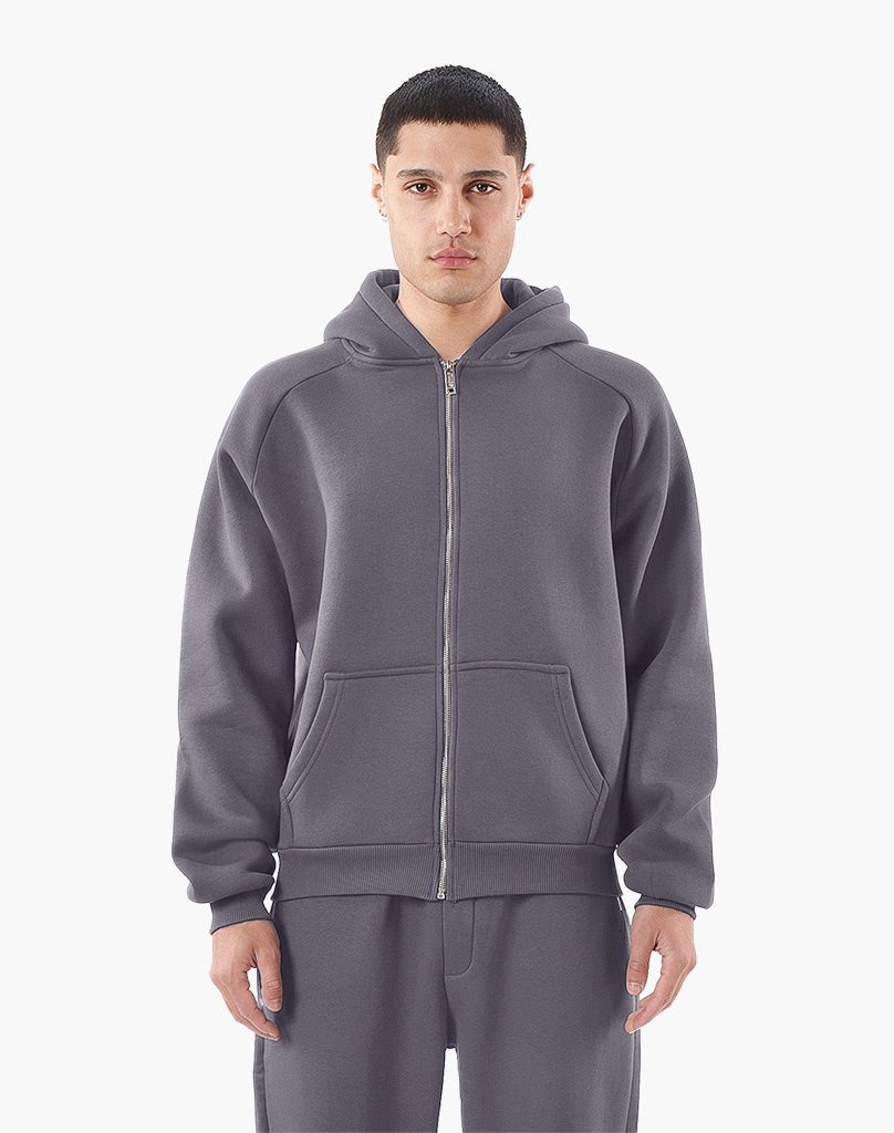 RAGLAN ZIP-HOODIE (ANTHRAZIT) Zip-Hoodie STATEMENT