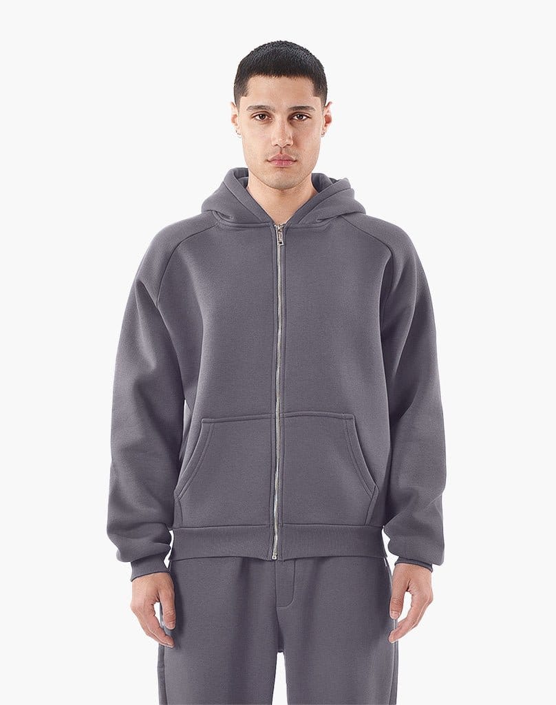RAGLAN ZIP-HOODIE (ANTHRAZIT) Zip-Hoodie STATEMENT