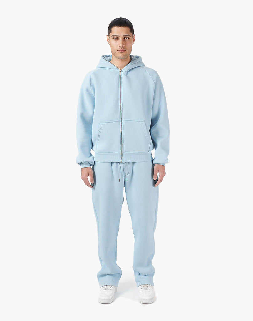 RAGLAN ZIP-HOODIE (ICE BLUE) STATEMENT
