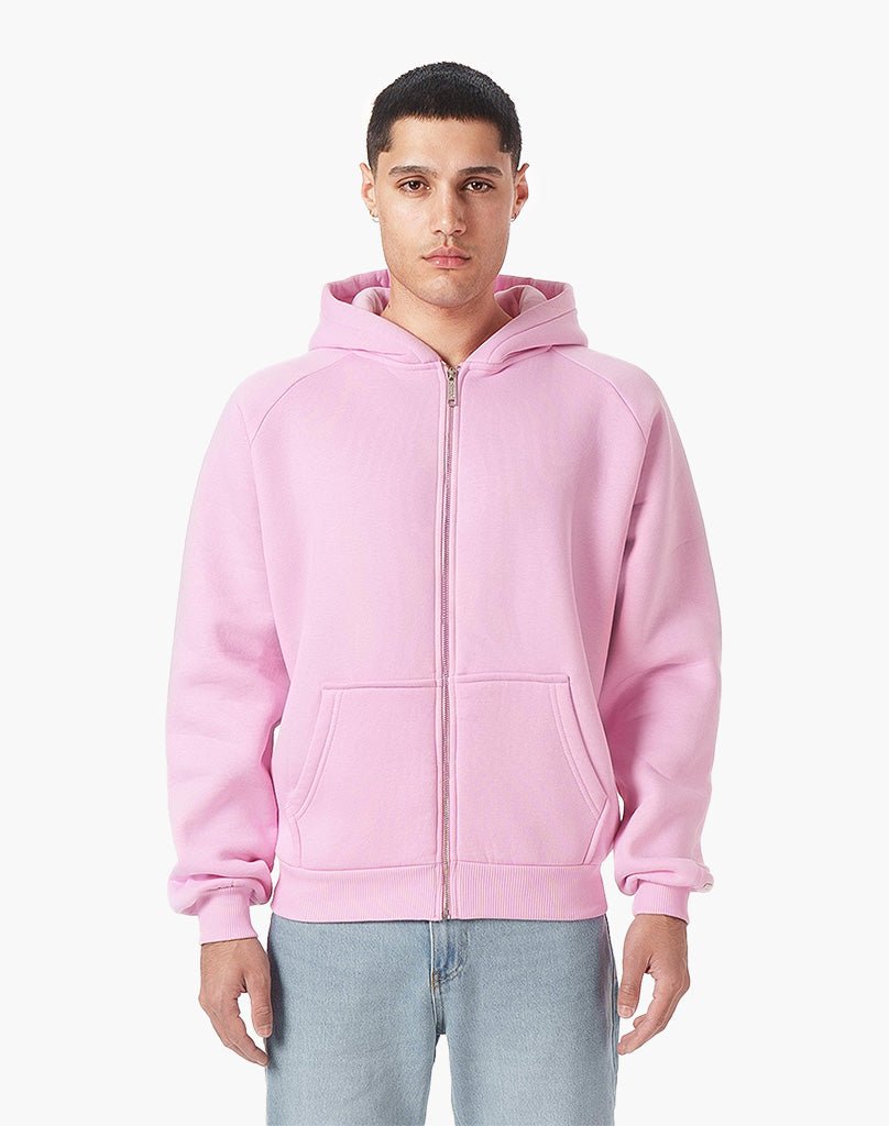 RAGLAN ZIP-HOODIE (PINK) Zip-Hoodie STATEMENT