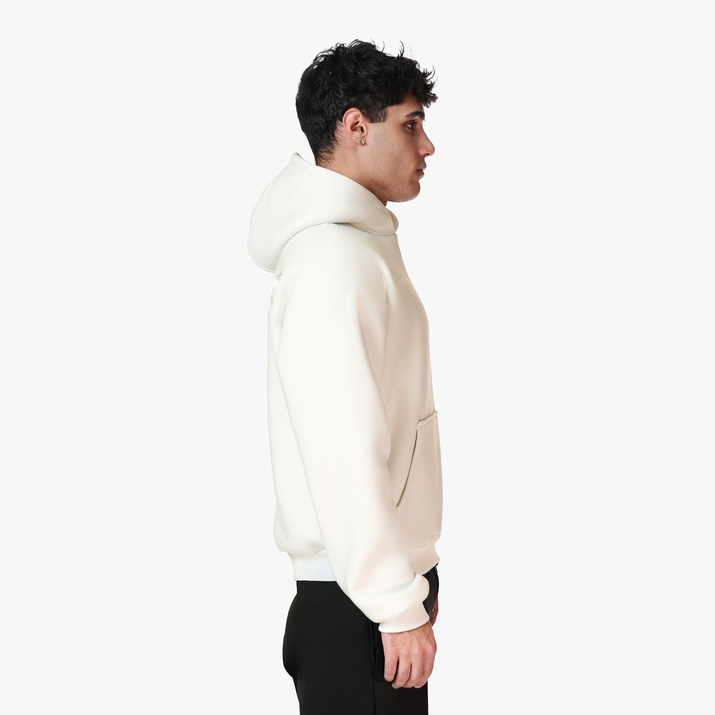 BASIC ZIP-HOODIE CREAM WHITE