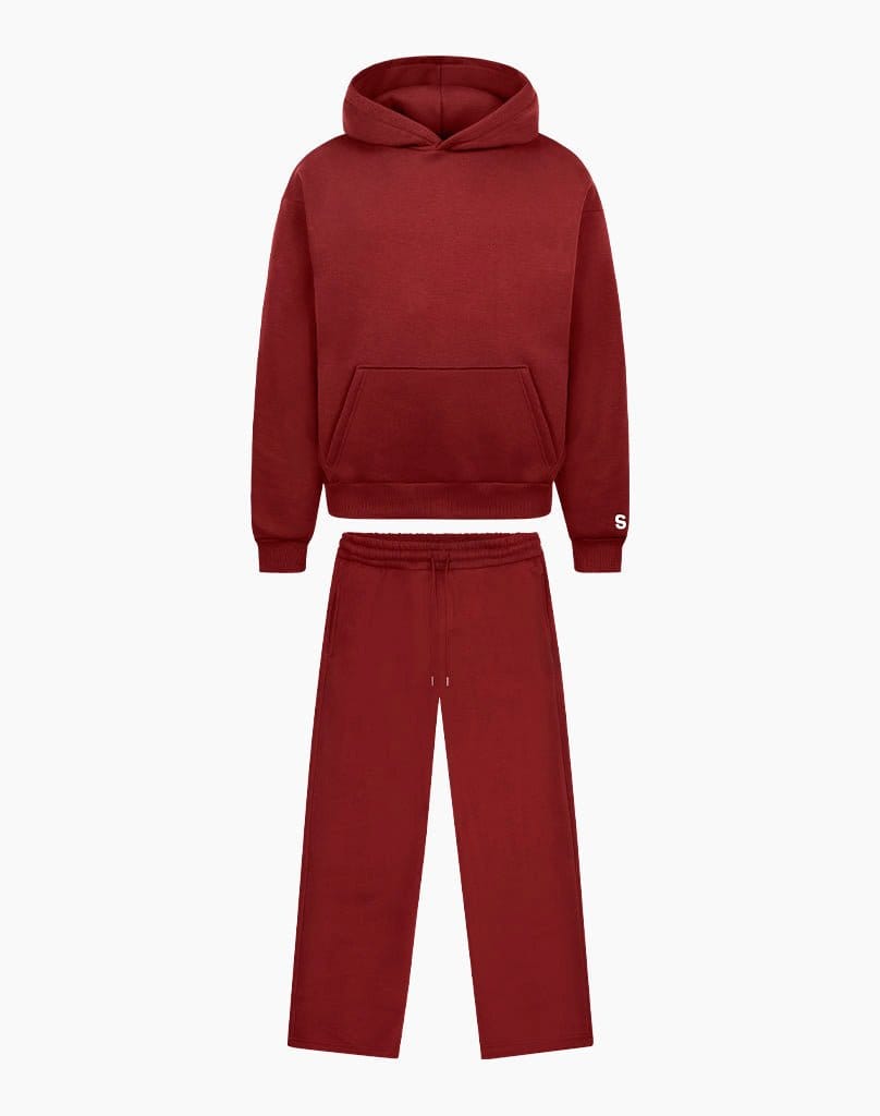 TRACKSUIT SET (BURGUNDY) Tracksuits Statement Clo