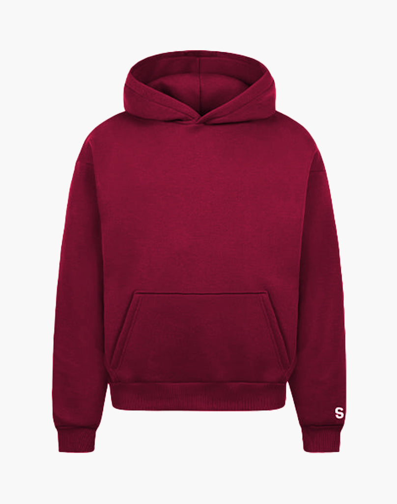 BASIC HOODIE (BURGUNDY)