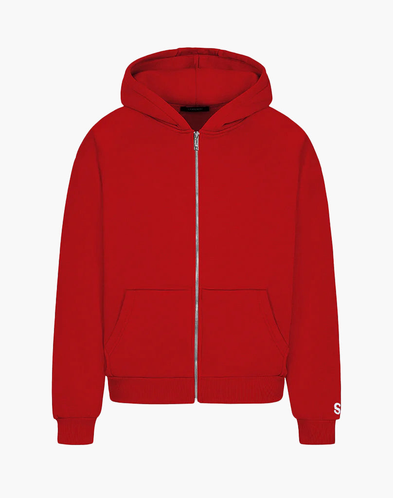 BASIC ZIP-HOODIE (RED) Zip-Hoodie STATEMENT