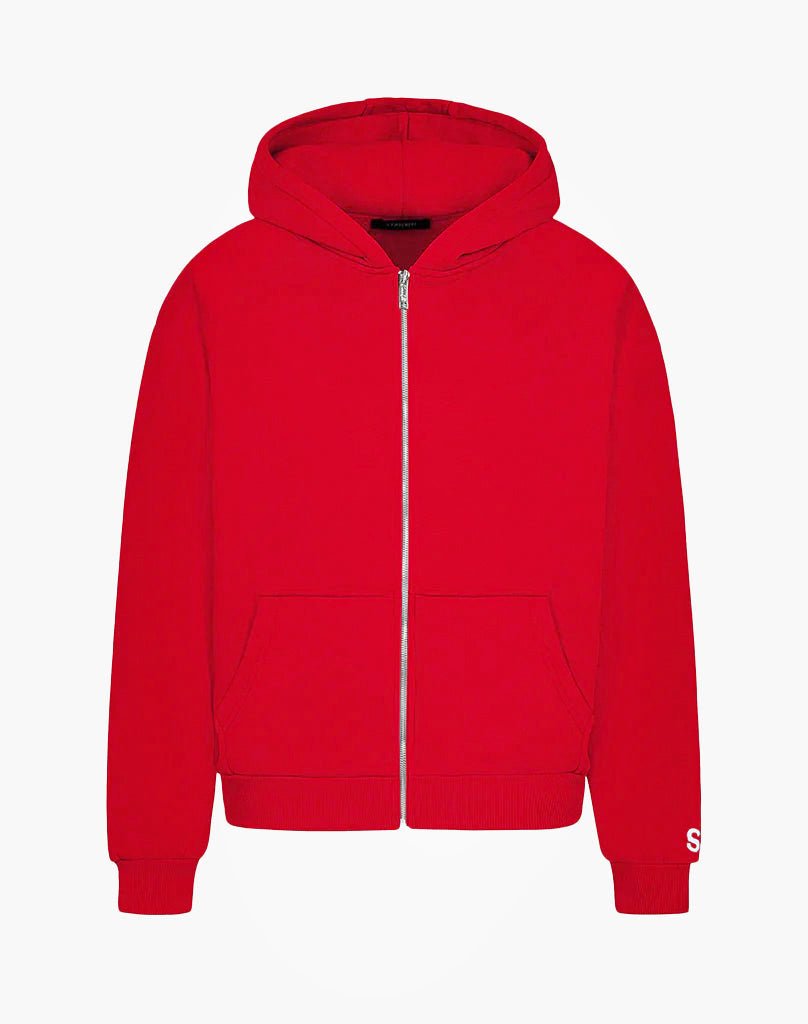 BASIC ZIP-HOODIE (RED) Zip-Hoodie STATEMENT