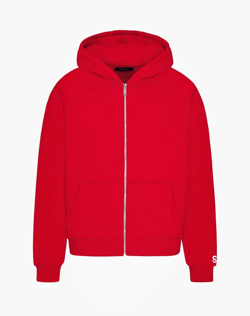 BASIC ZIP-HOODIE (RED) Zip-Hoodie STATEMENT