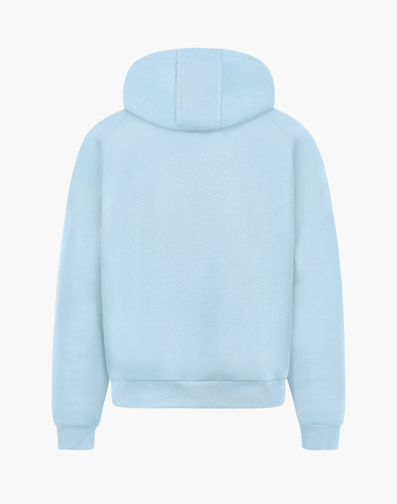 RAGLAN ZIP-HOODIE (ICE BLUE) STATEMENT