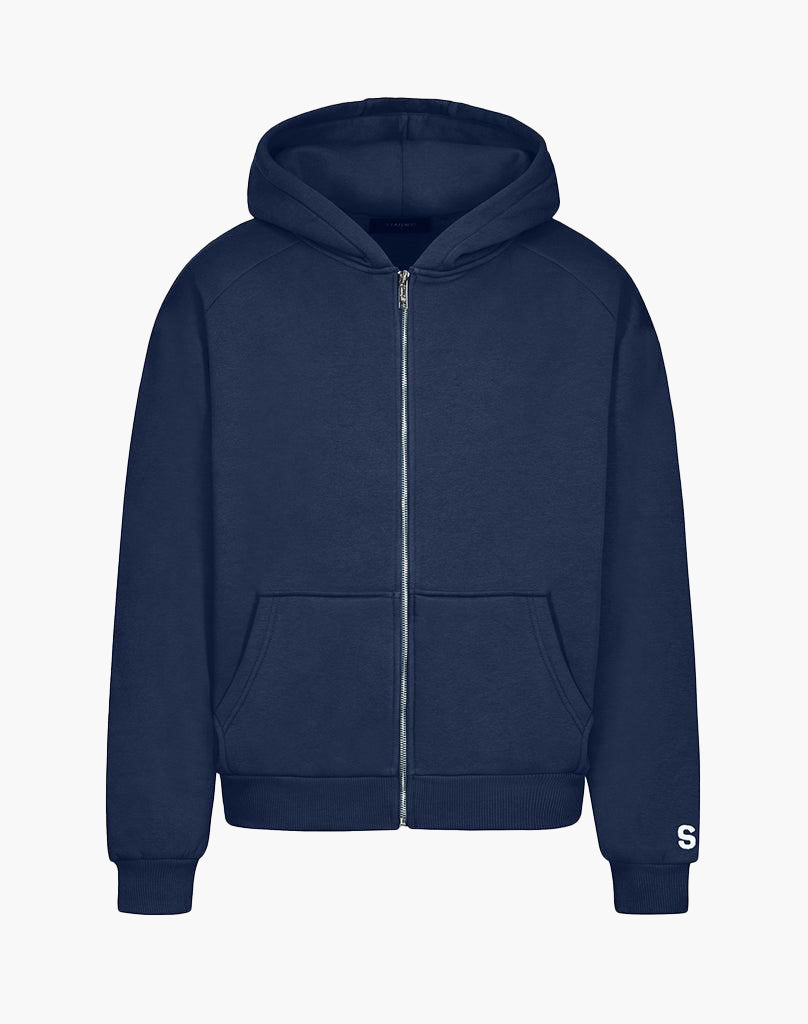 BASIC ZIP-HOODIE (DARK BLUE) Hoodie STATEMENT