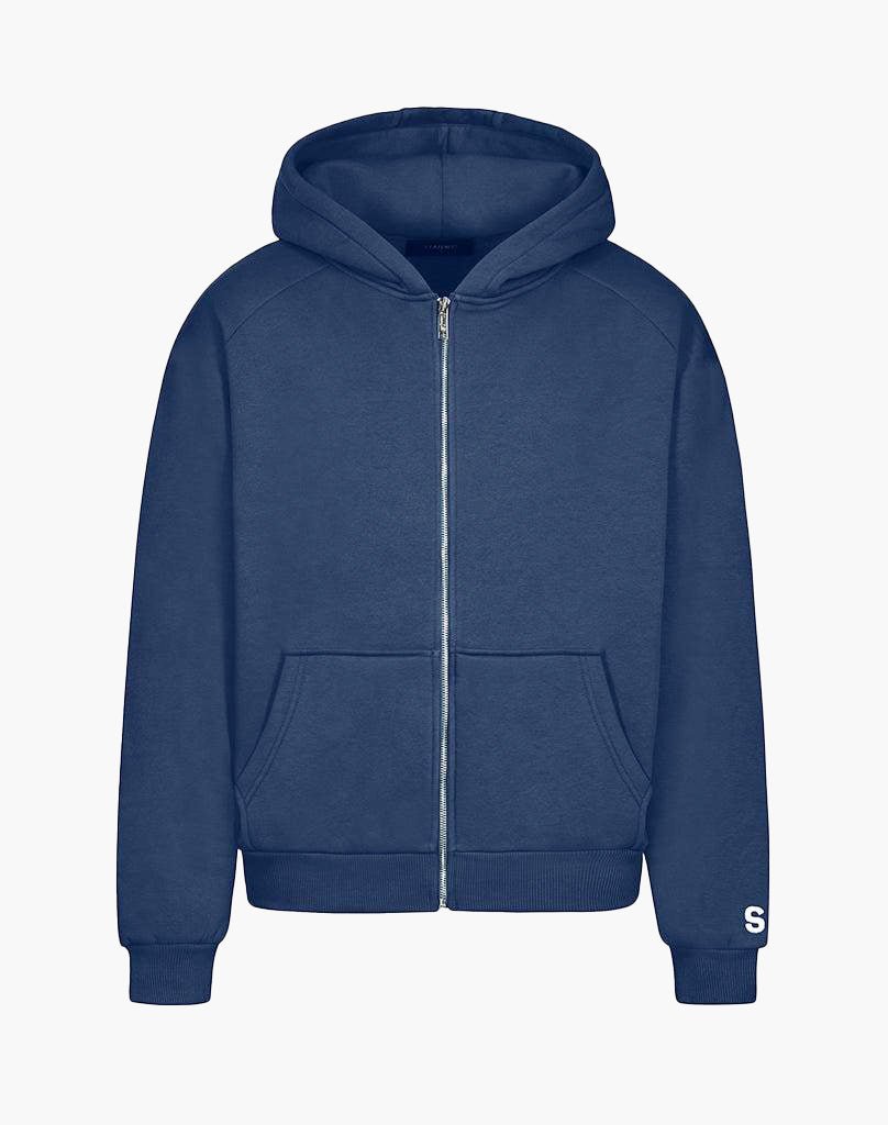 BASIC ZIP-HOODIE (DARK BLUE) Zip-Hoodie STATEMENT